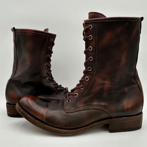 Liberty Boot Handmade Men\'s Brown Leather Lace Up Boots Size 9 main image 9